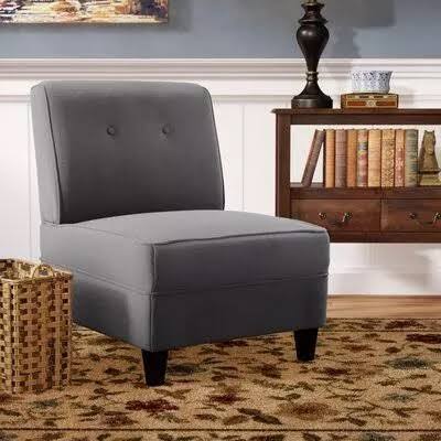 Gozzoli Tufted Slipper Chair Upholstery: Gray
