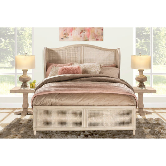 Furniture Sausalito Antique White King Bed