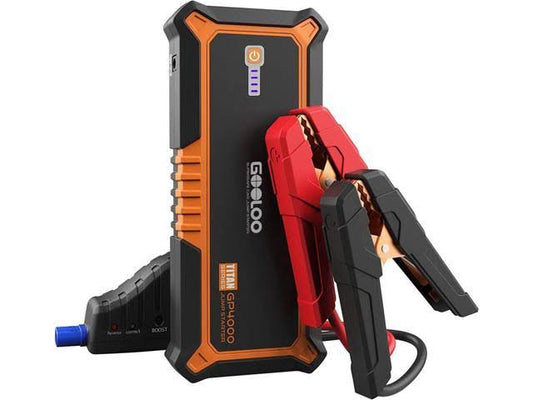 Gp4000 4000a Peak Jump Starter 26800mah Auto Battery Pack, Supersafe Car Jumper, All Gas Up To 10.0l Diesel Engine, Yellow