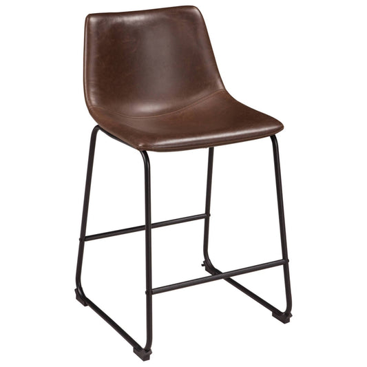 Furniture Signature Design Centiar Upholstered Counter Stool, Brown/Black - 2 Count