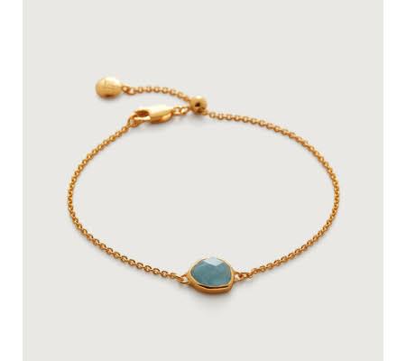 Gp Siren Fine Chain Bracelet - Aquamarine - Blue