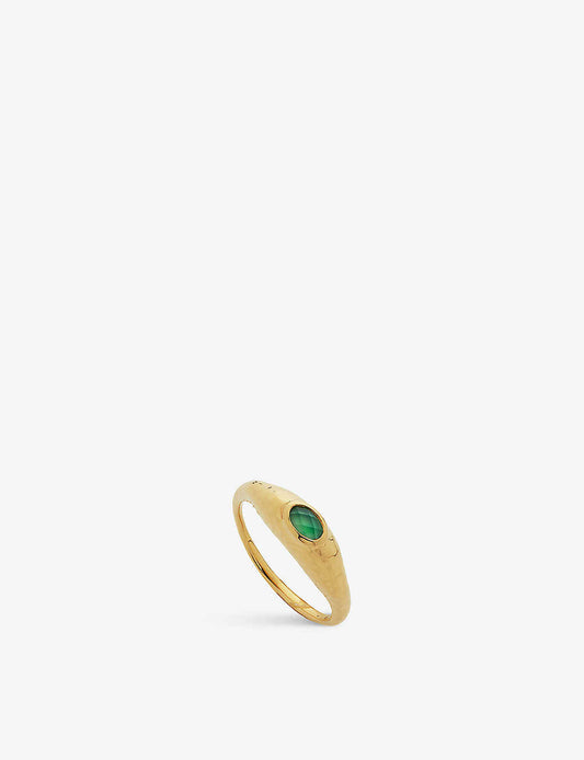 Gp Deia Gemstone Ring - Green Onyx